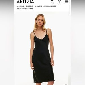 Aritzia Wilfred Only Satin Midi Dress